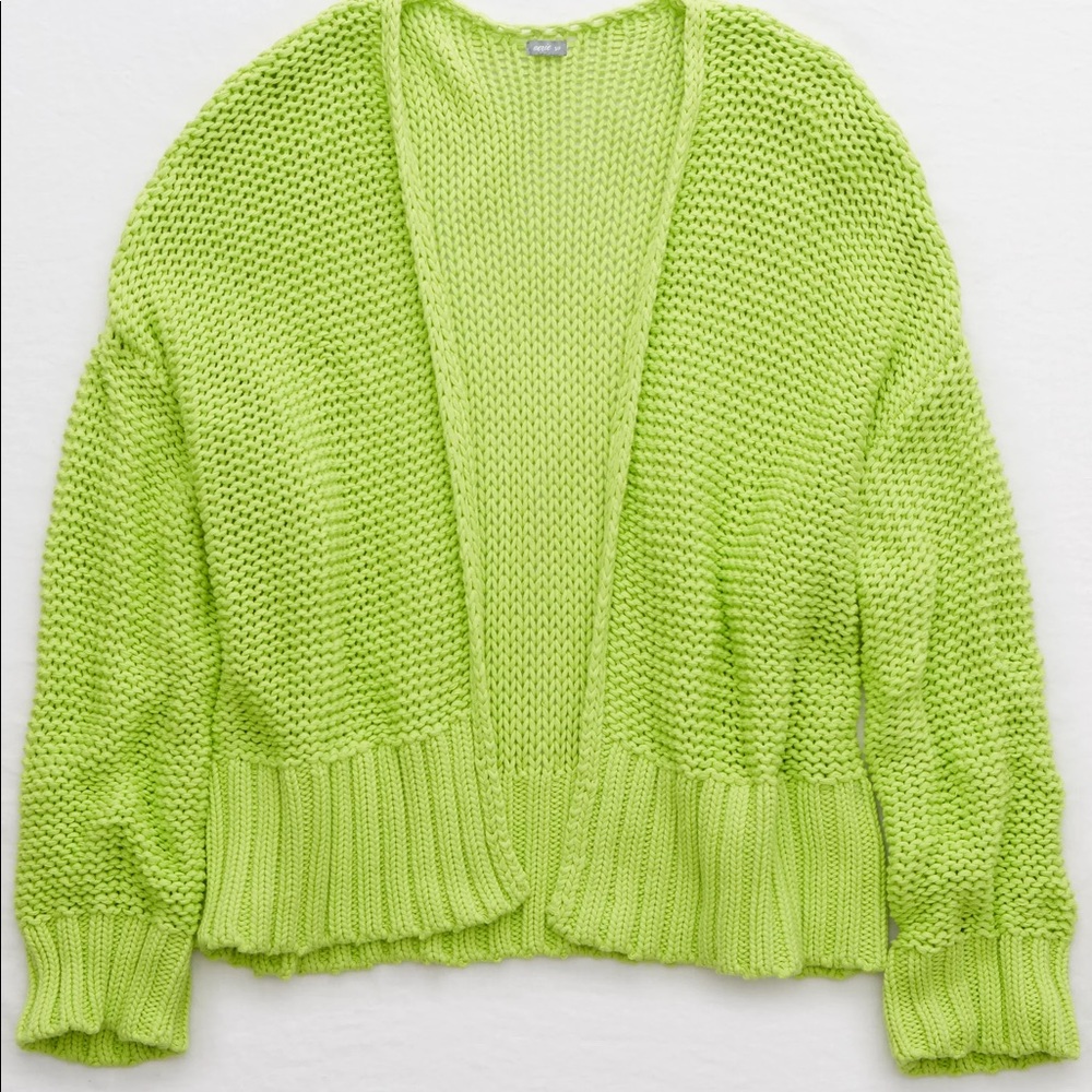 Aerie Easy Cropped Knit Cardigan